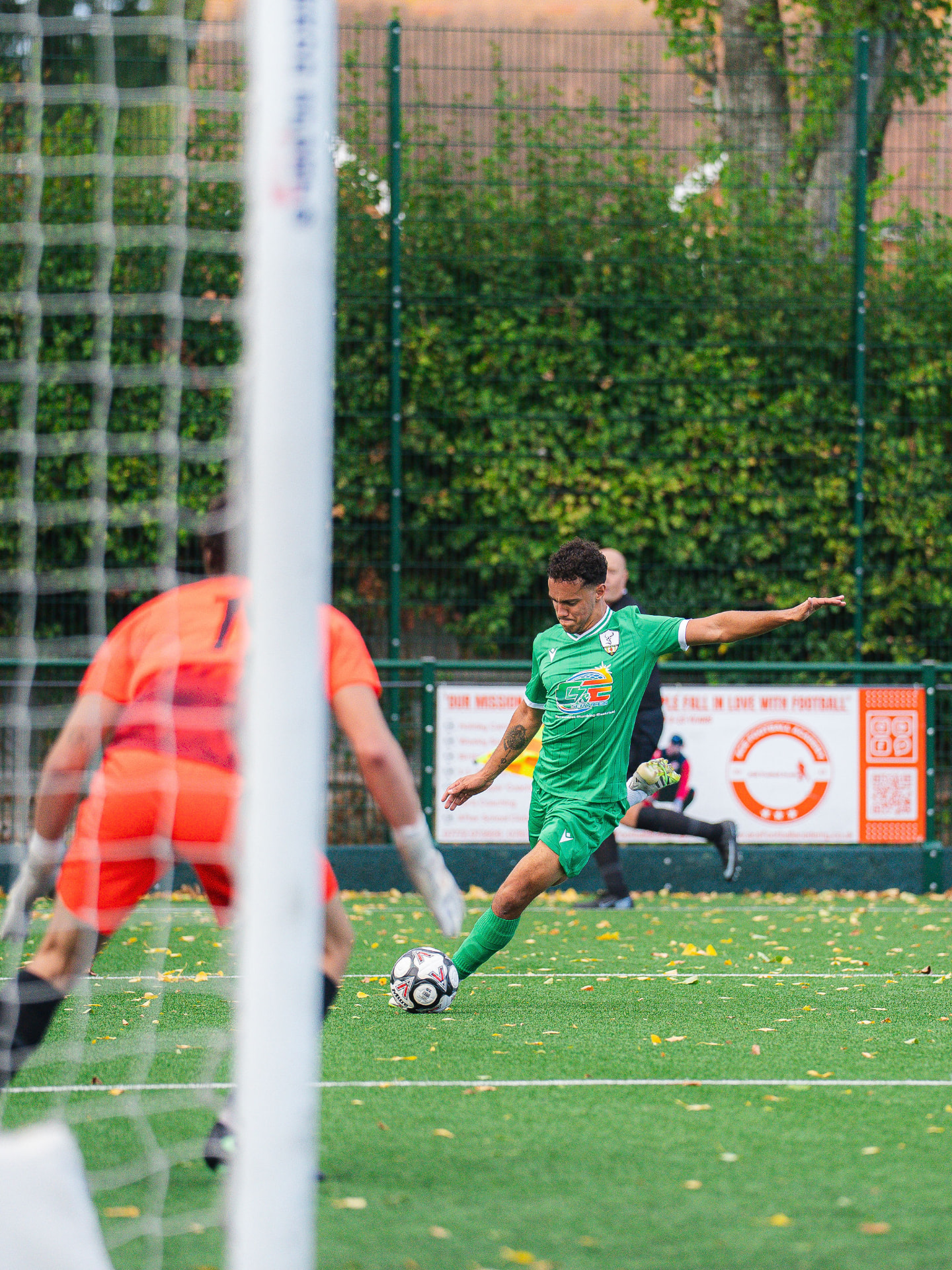 Forest Row player shooting at goal