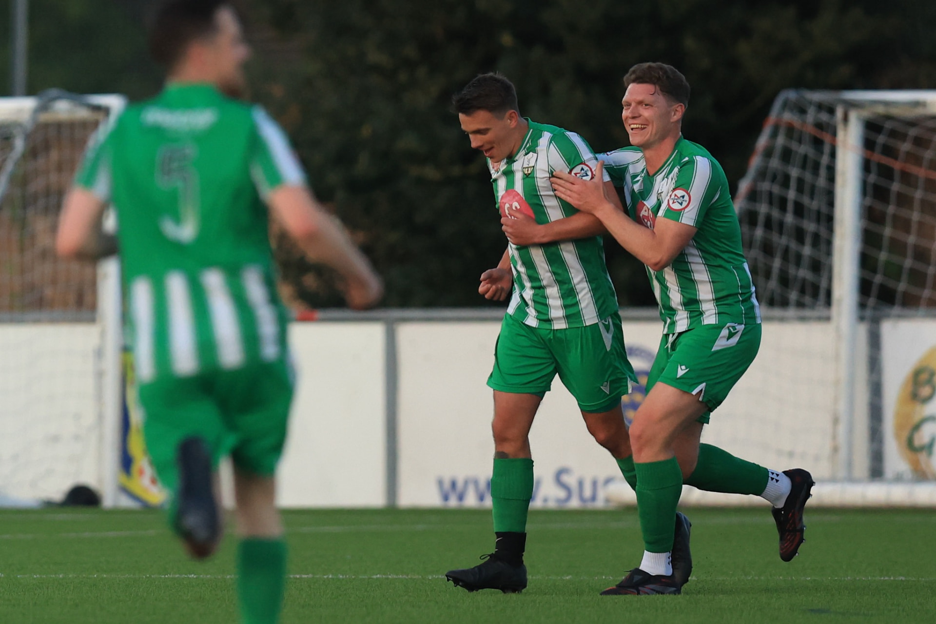 Reserves players celebrating a goal for Forest Row