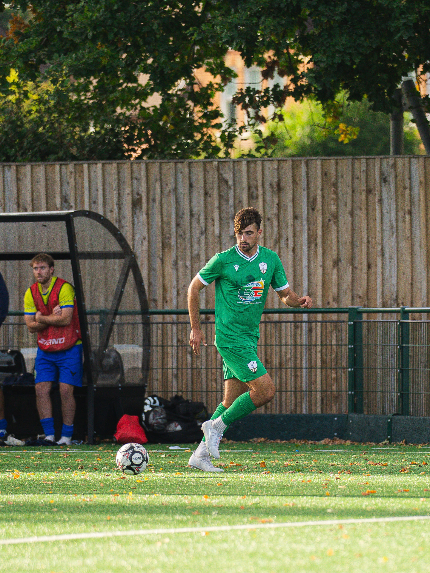 Forest Row player running past the dugout